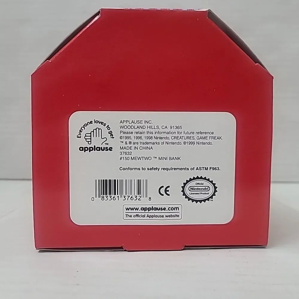 1998 Pokemon Bank By Applause Mewtwo #150 Limited Edition NEW Sealed - Picture 5 of 5